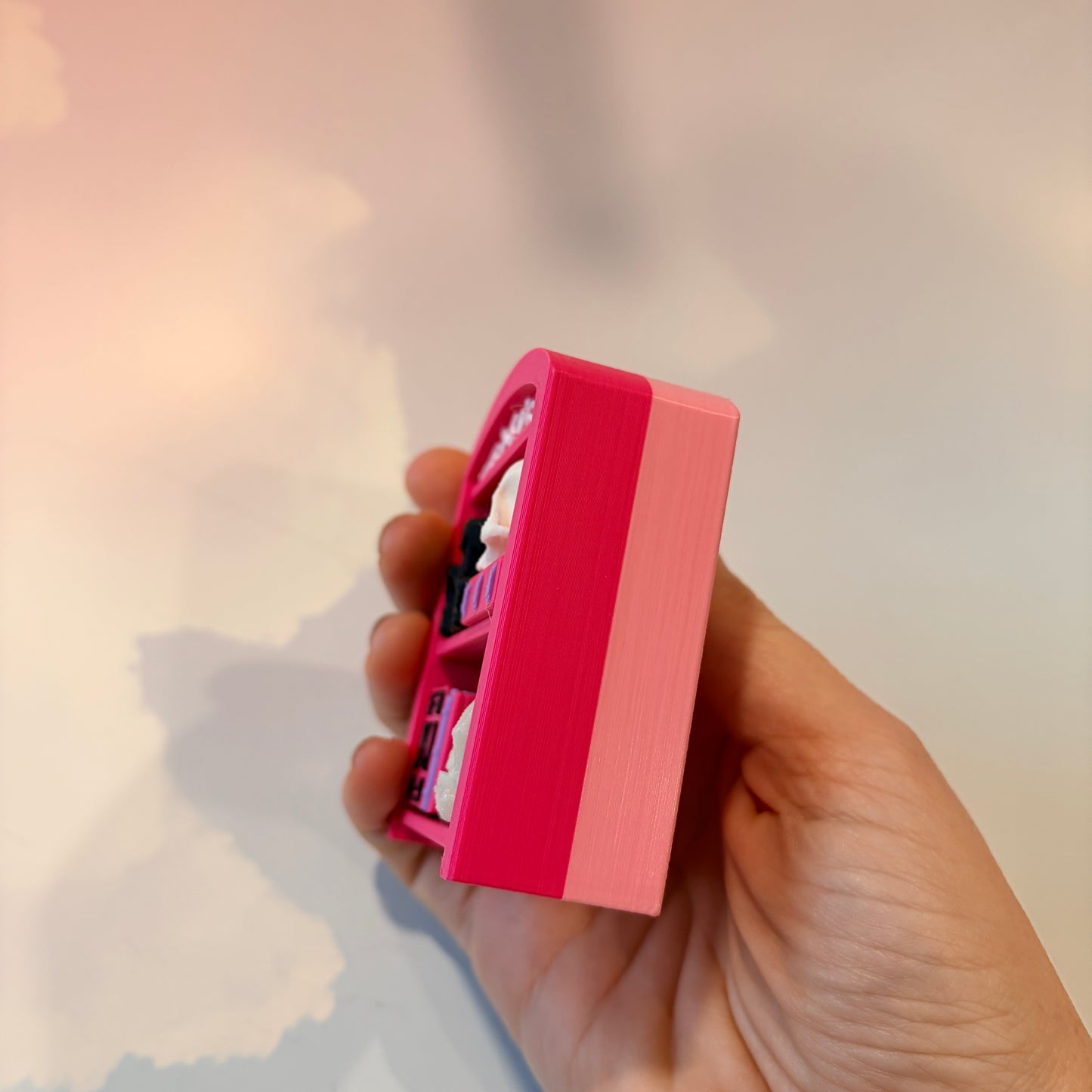 Bookcase 4-Key Mechanical Fidget Clicker Keychain