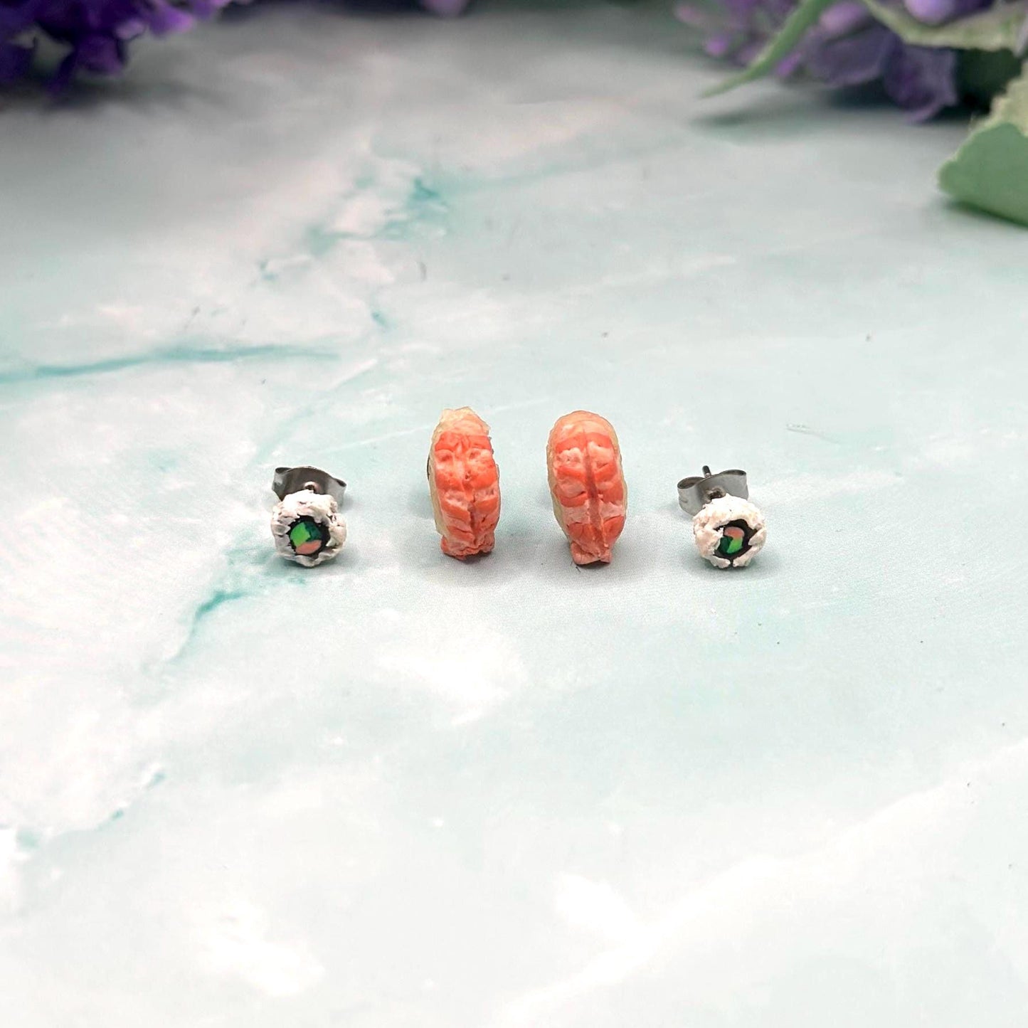 Sushi inspired Stud Earrings Set