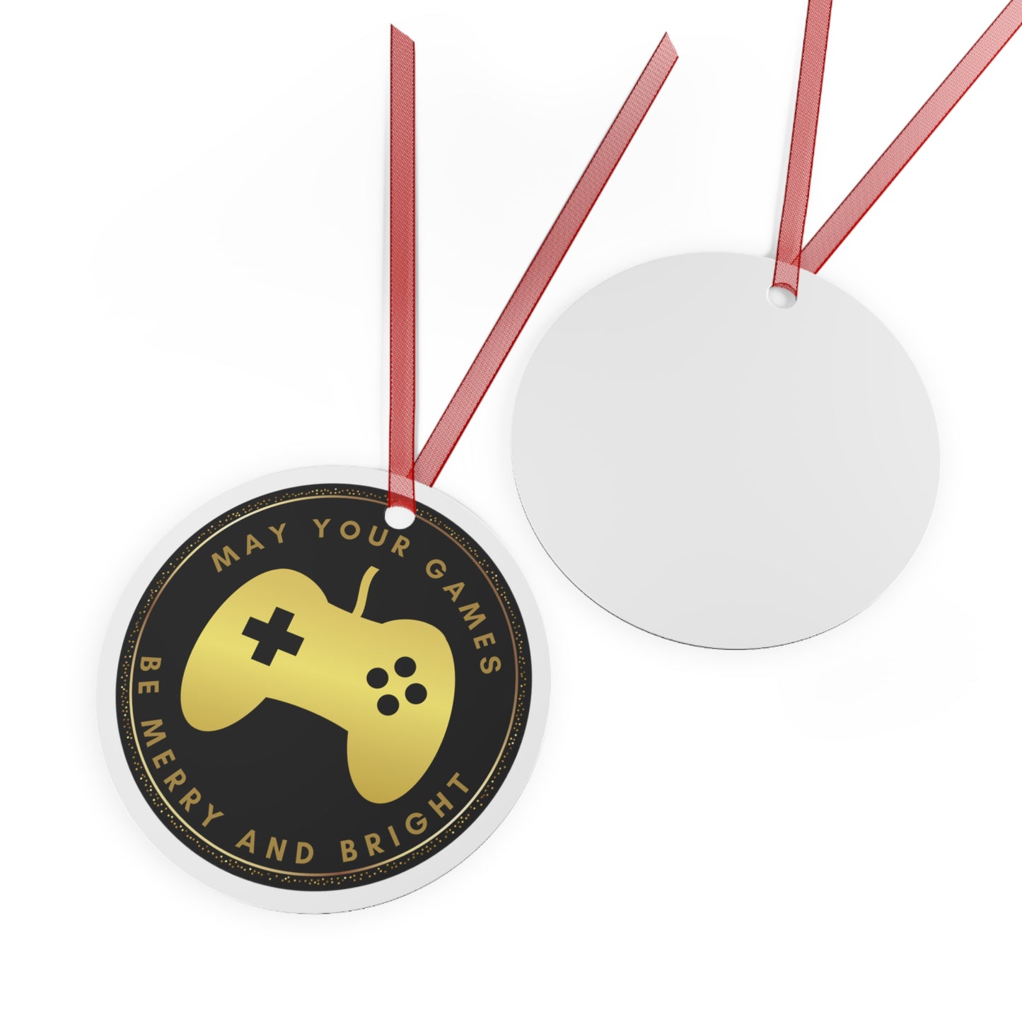 Gaming Christmas Ornament - Video Game Themed Holiday Decor - 'May Your Games Be Merry and Bright' Gamer Ornament for Christmas Tree