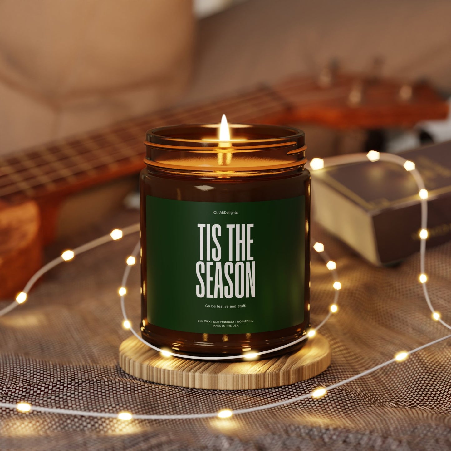 Tis the Season Christmas Candle