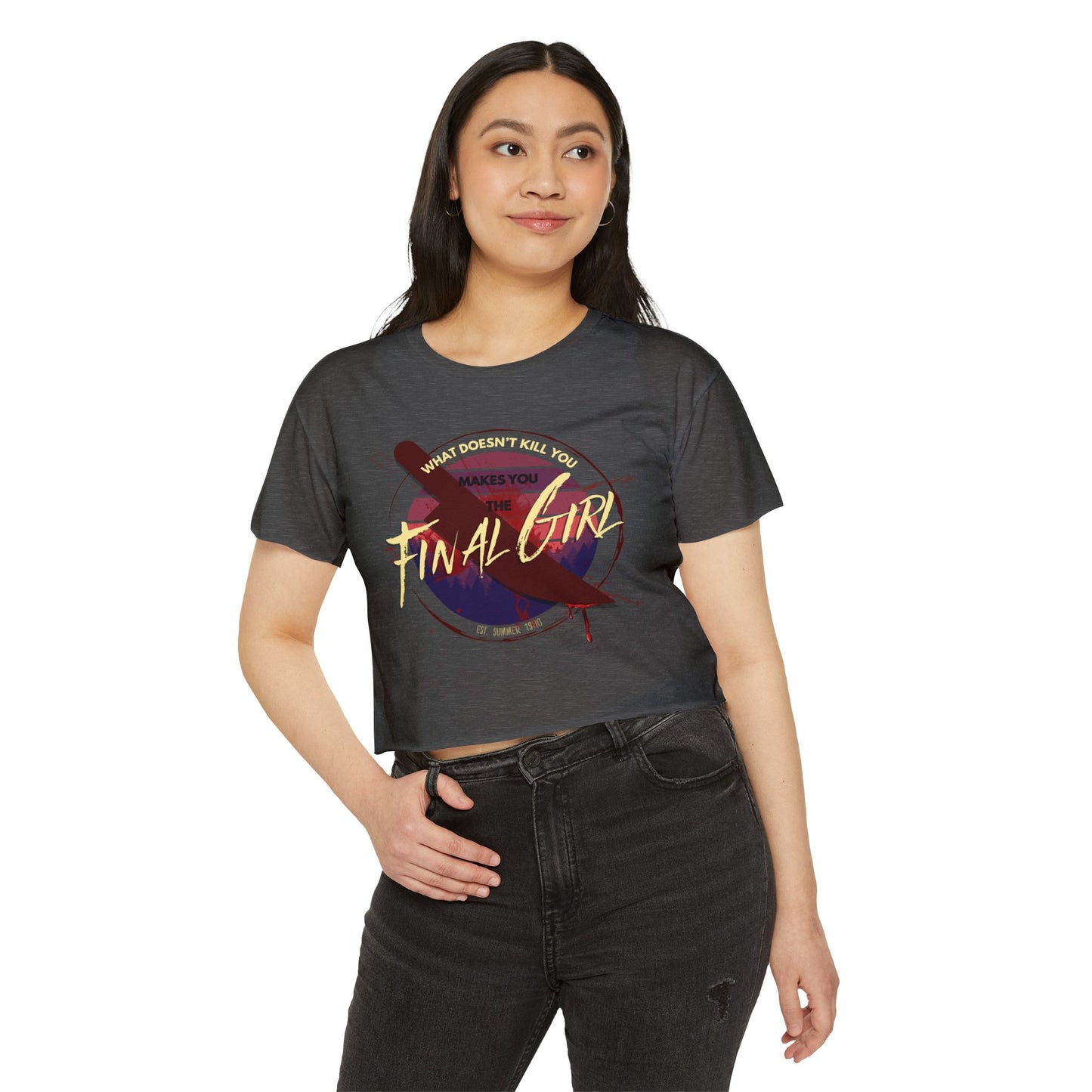 Final Girl Horror Crop Top for Halloween
