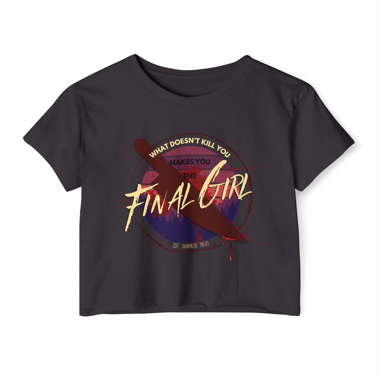 Final Girl Horror Crop Top for Halloween