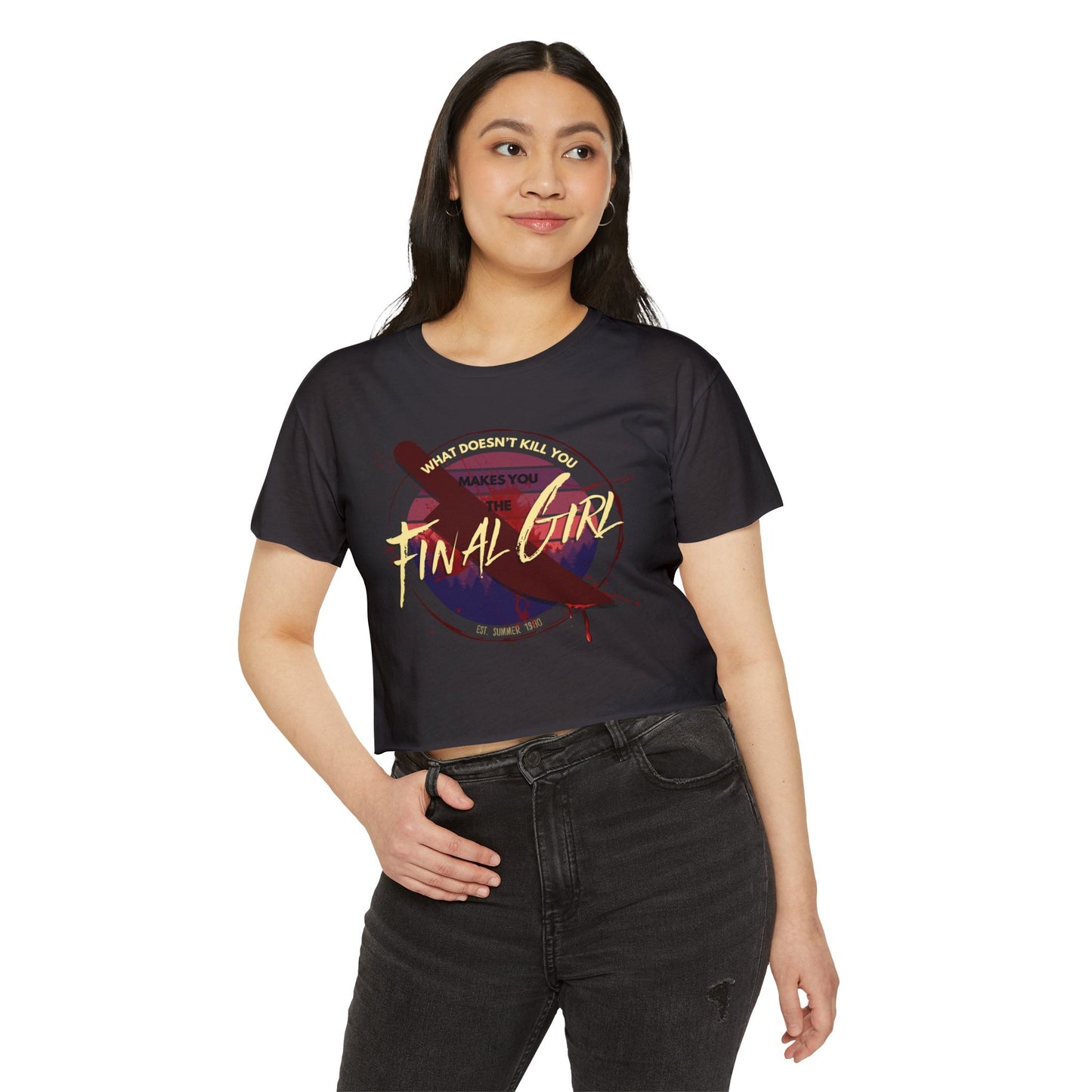 Final Girl Horror Crop Top for Halloween