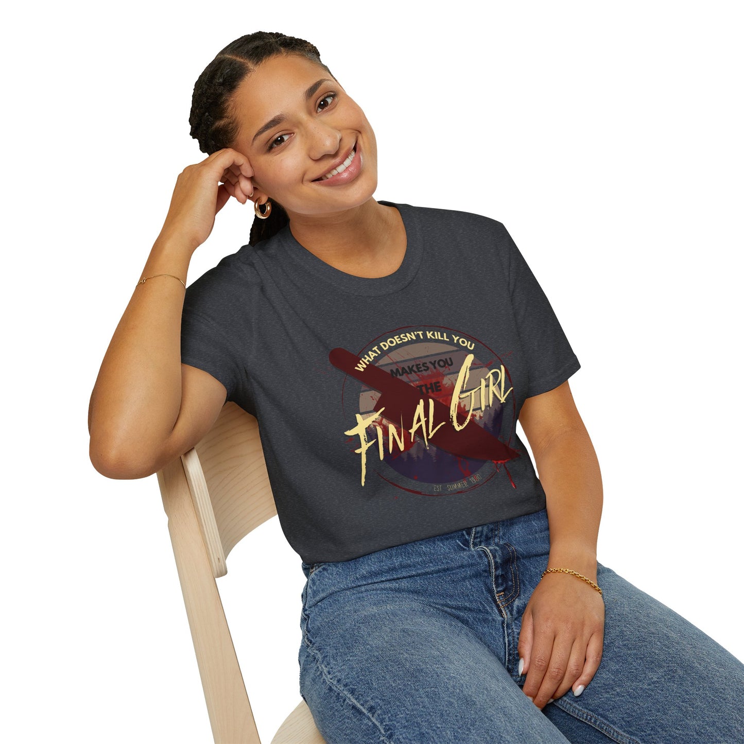 Final Girl Horror Themed Unisex T-Shirt | Spooky Shirt for Halloween V2