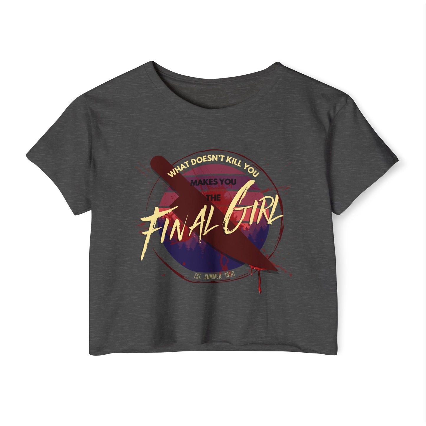 Final Girl Horror Crop Top for Halloween