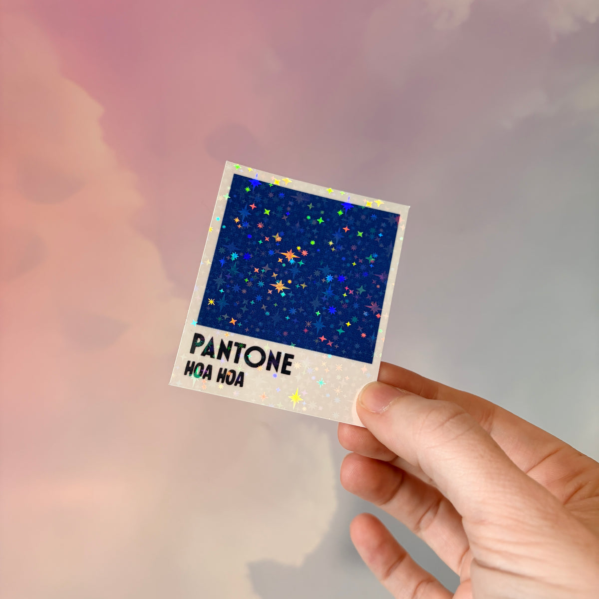 Twilight-inspired paint sample sticker styled like a paint store color card, available with “Hoa Hoa” or “Skin of a Killer” vampire-themed text.