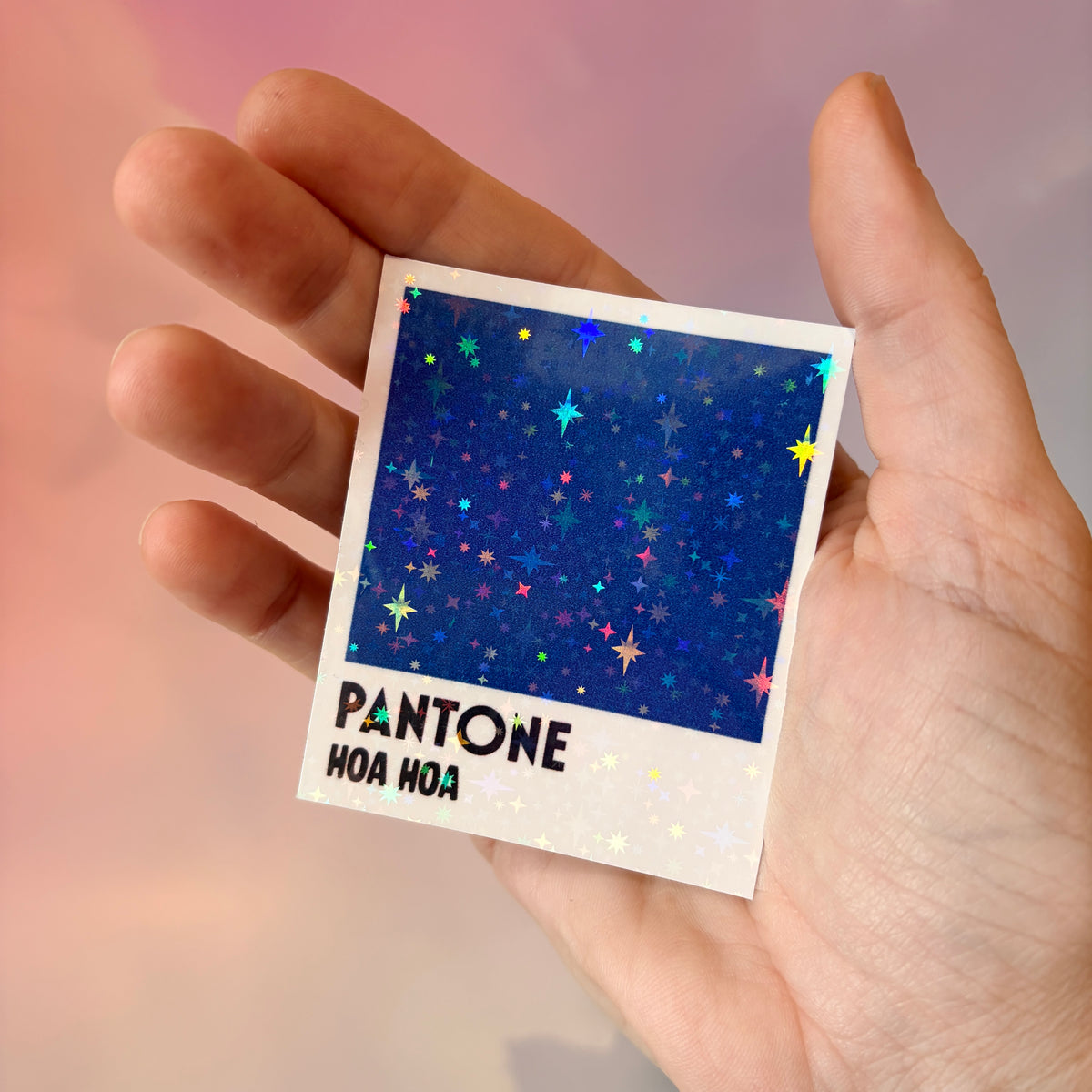 Twilight-inspired paint sample sticker styled like a paint store color card, available with “Hoa Hoa” or “Skin of a Killer” vampire-themed text.
