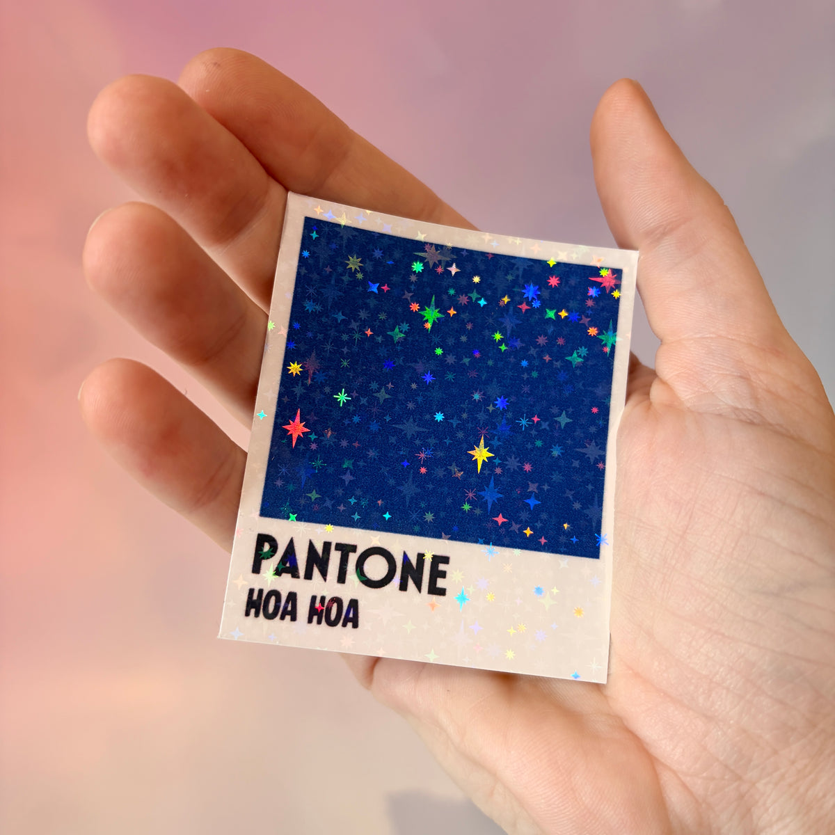 Twilight-inspired paint sample sticker styled like a paint store color card, available with “Hoa Hoa” or “Skin of a Killer” vampire-themed text.