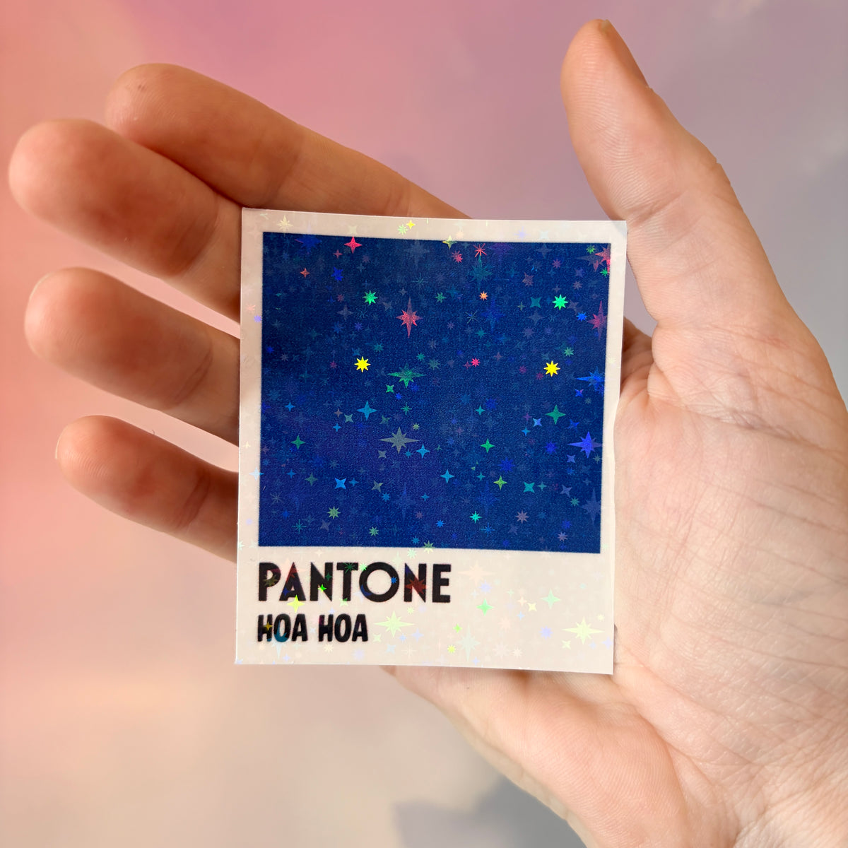 Twilight-inspired paint sample sticker styled like a paint store color card, available with “Hoa Hoa” or “Skin of a Killer” vampire-themed text.