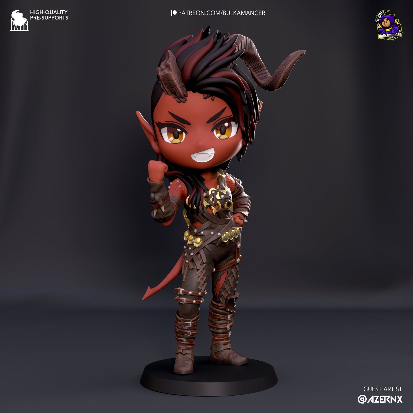 Baldur's Gate 3 Karlach Chibi Figurine, 106mm