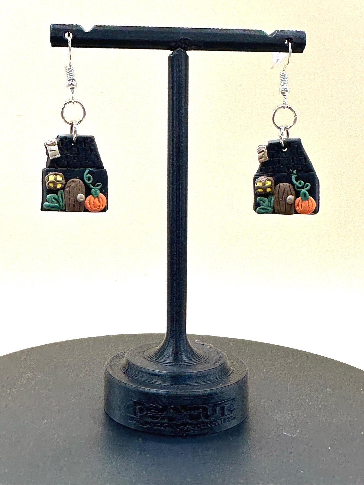 Witch Cottage Polymer Clay Dangle Earrings