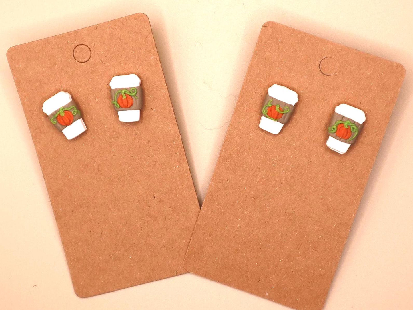 PSL To-Go Cup Stud Earrings • Fall Coffee Jewelry