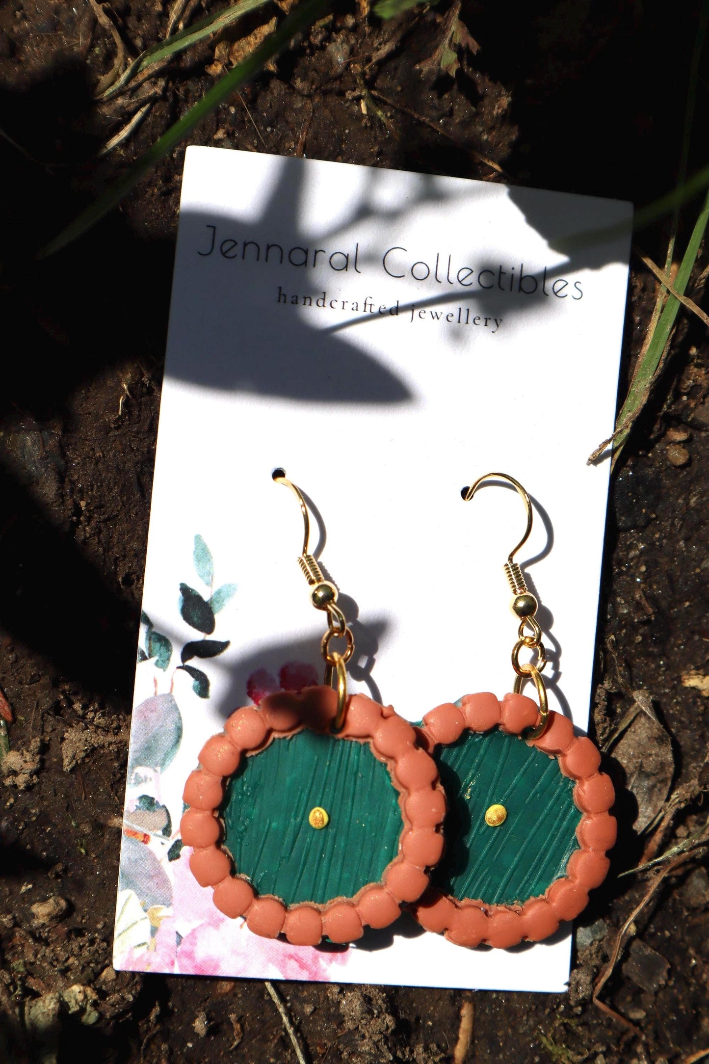 Halfling Door Earrings – Polymer Clay Hobbit Jewelry, LOTR Inspired