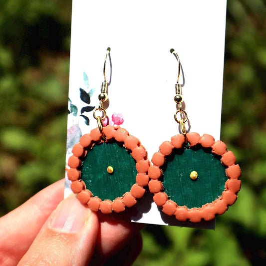 Halfling Door Earrings – Polymer Clay Hobbit Jewelry, LOTR Inspired