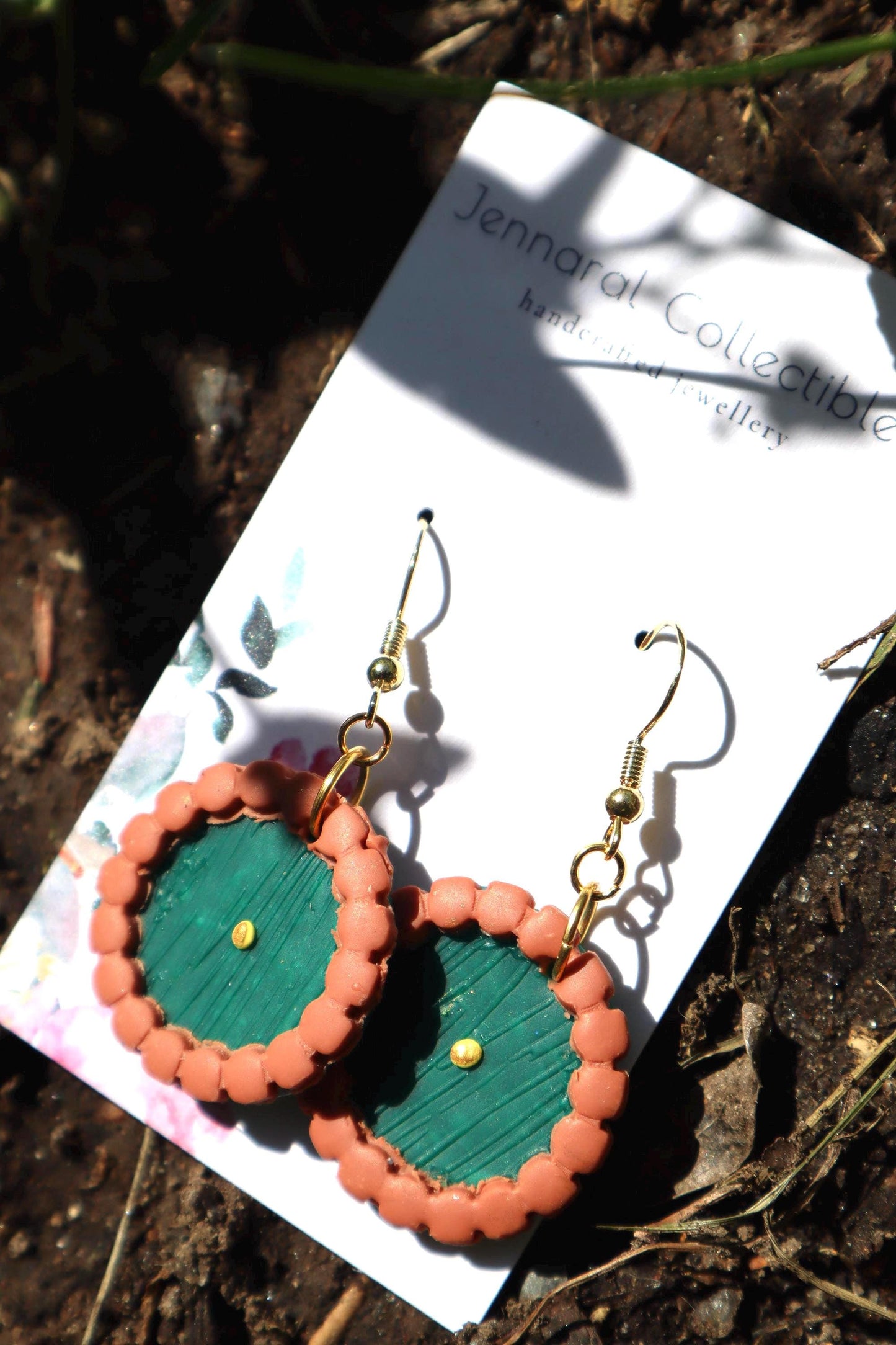 Halfling Door Earrings – Polymer Clay Hobbit Jewelry, LOTR Inspired