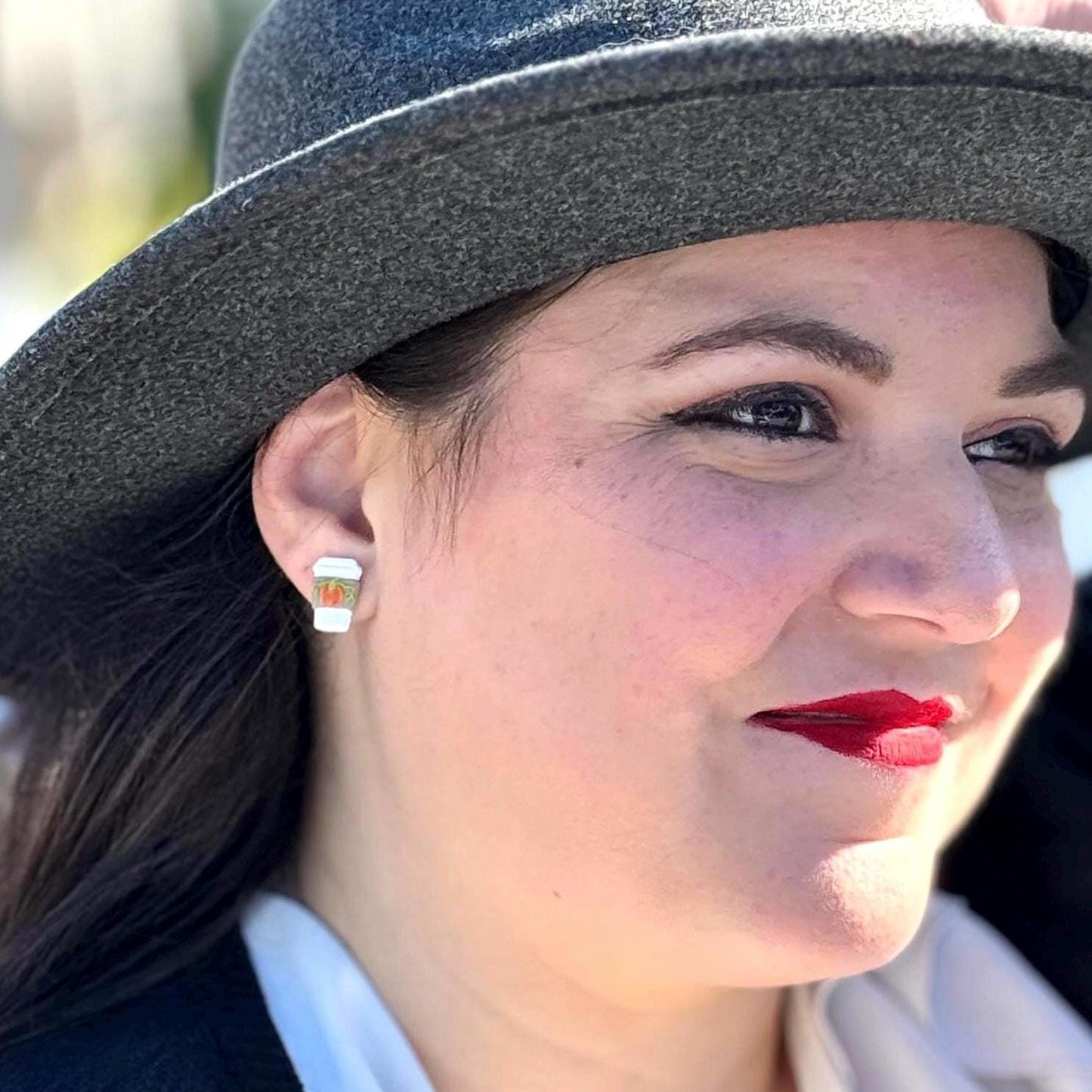 PSL To-Go Cup Stud Earrings • Fall Coffee Jewelry