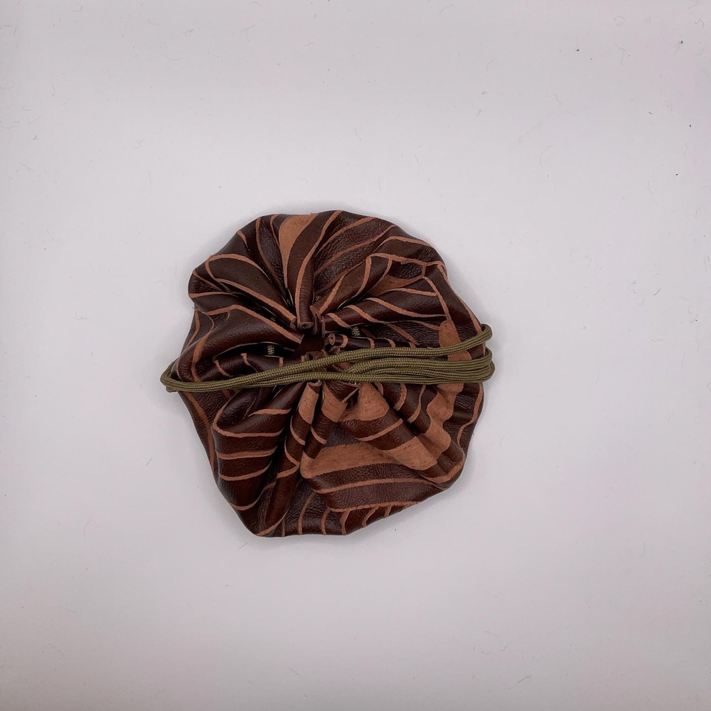 Hand-Etched Leather Dice Bag | Upcycled Italian Leather TTRPG Pouch