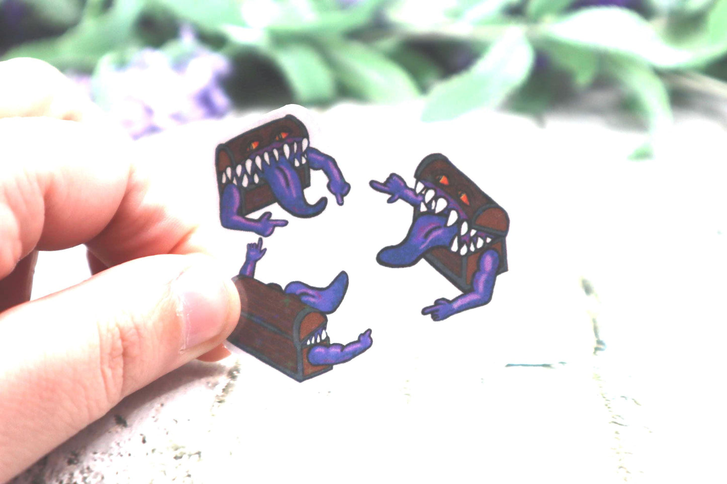 DnD Mimic Spiderman Meme Holographic Sticker