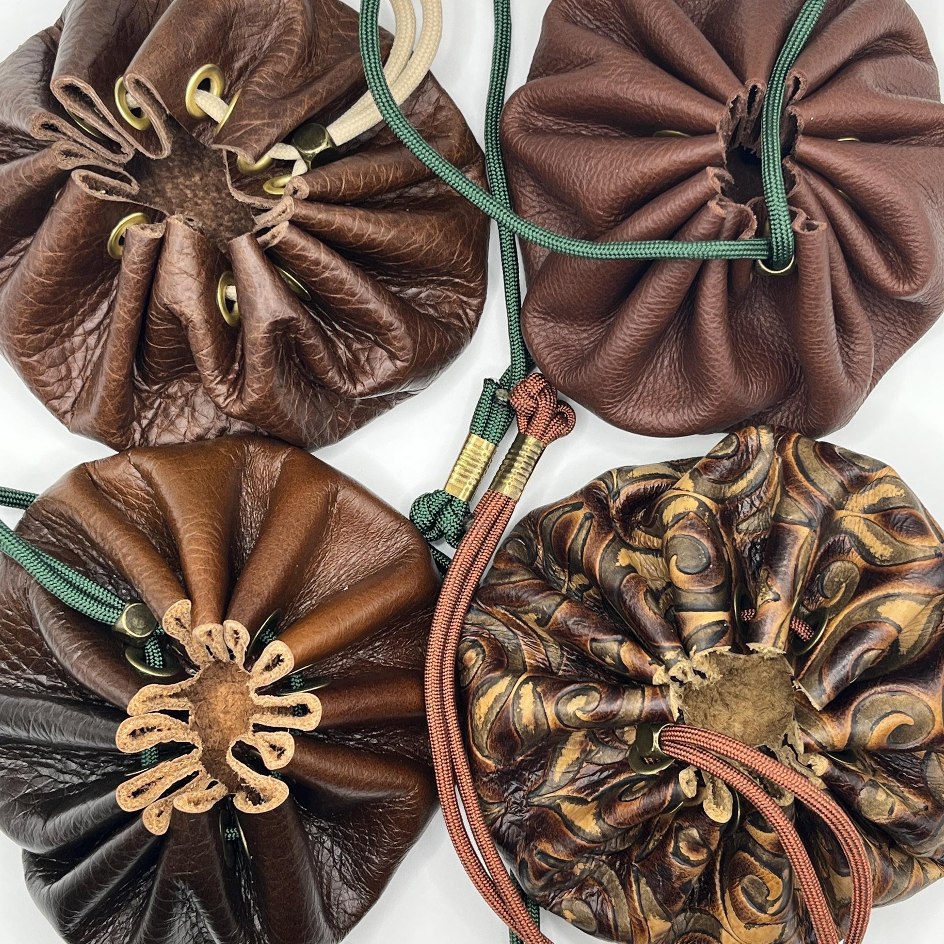 Handmade Mini Dice Bag | Upcycled Italian Leather D&D Pouch