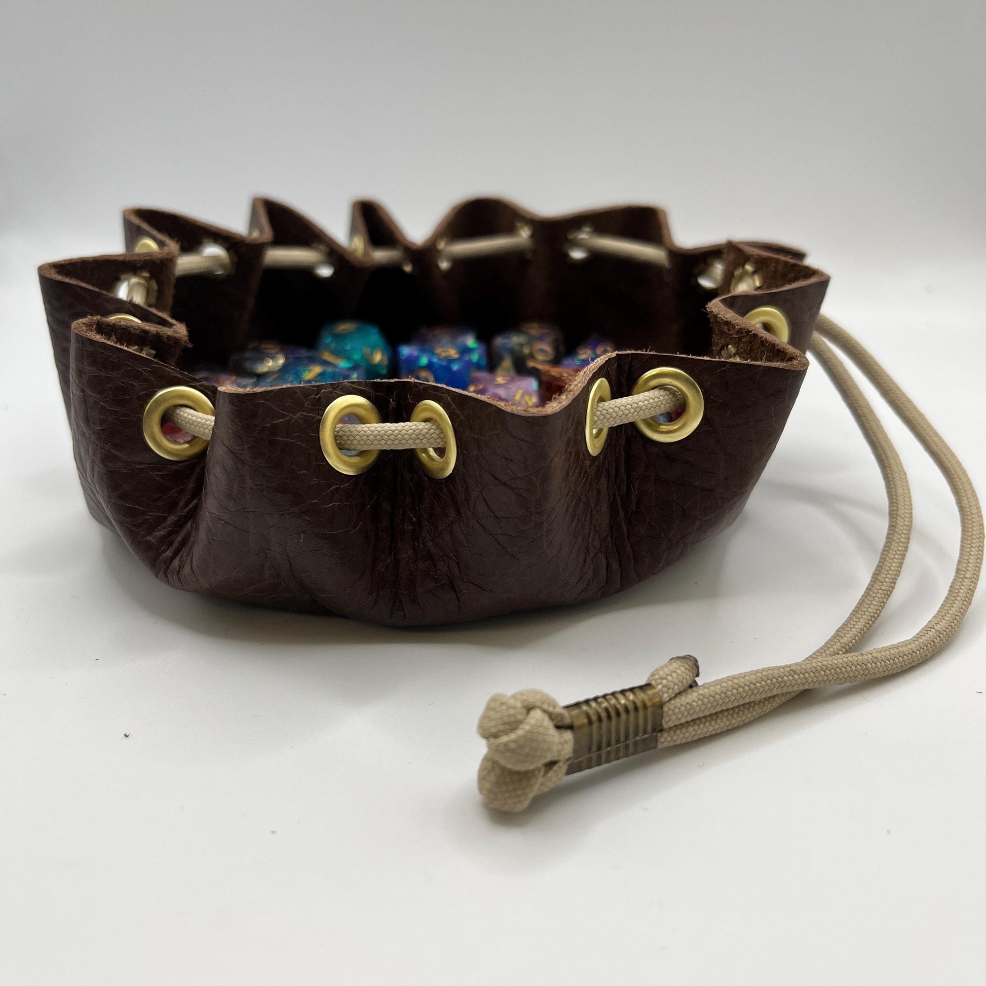 Handmade Mini Dice Bag | Upcycled Italian Leather D&D Pouch