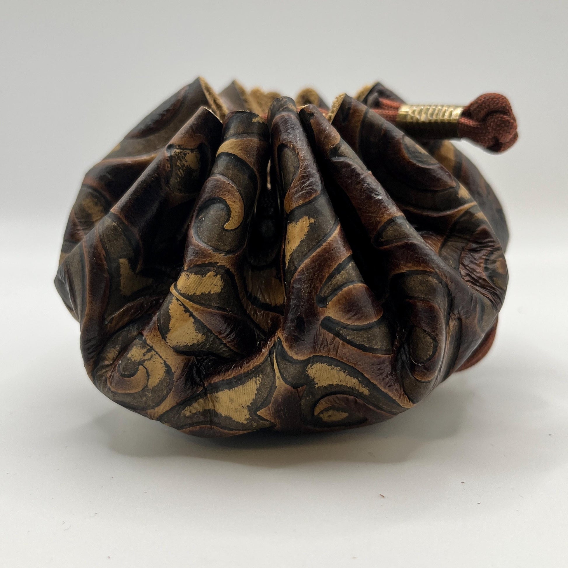 Handmade Mini Dice Bag | Upcycled Italian Leather D&D Pouch