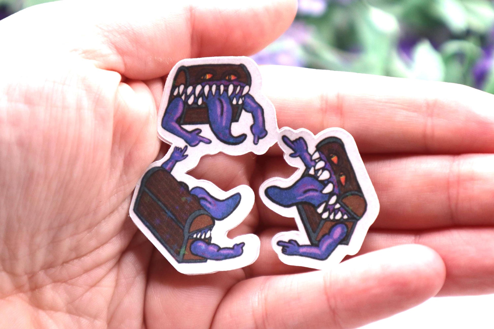 DnD Mimic Spiderman Meme Holographic Sticker