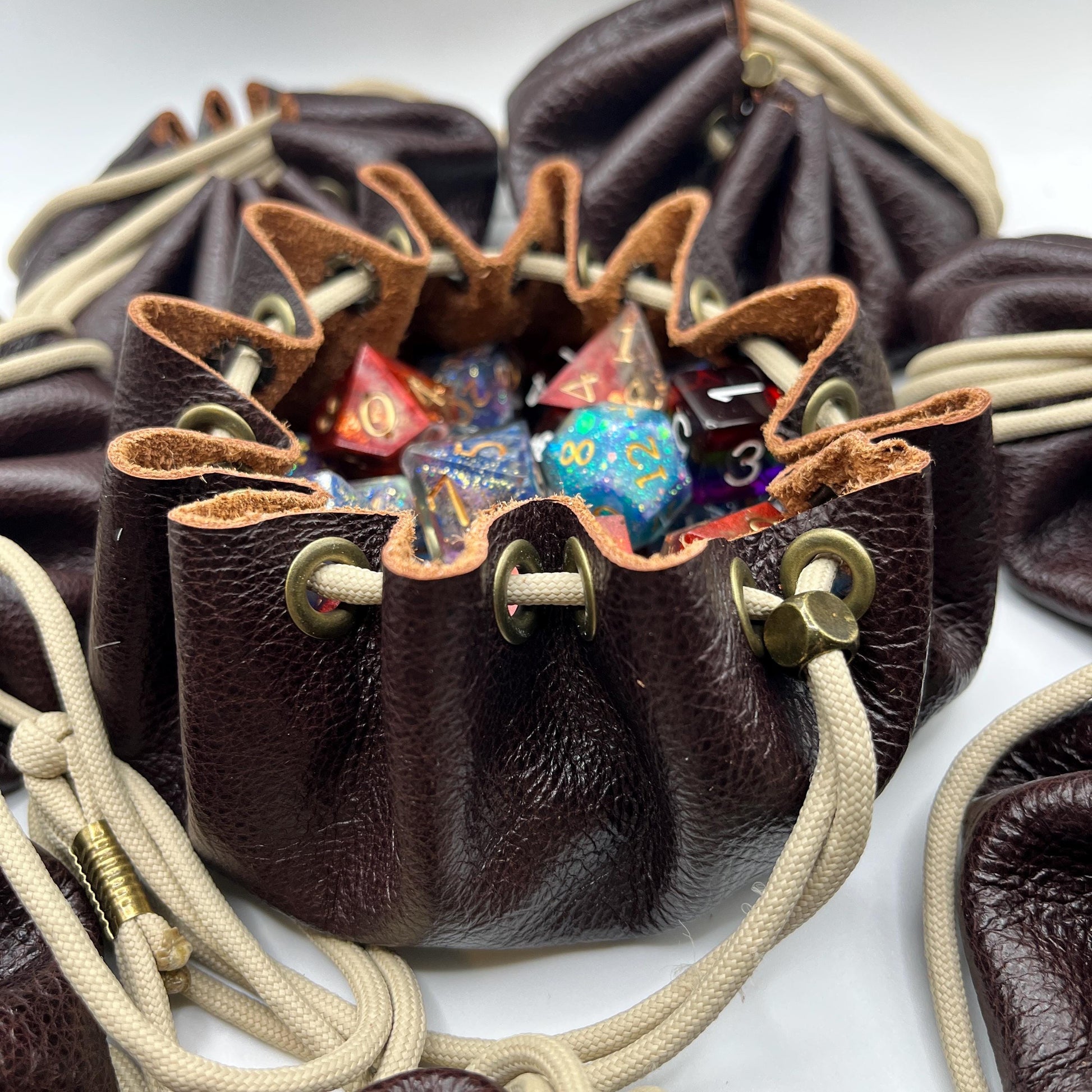 Mini Handmade Leather Bag | Fun-Sized D&D Dice Pouch, Gift for Gamers