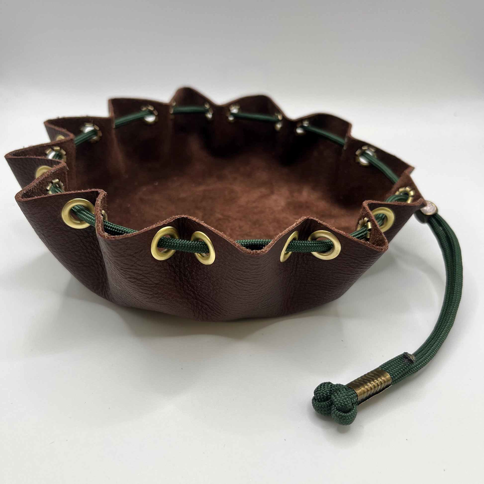 Handmade Mini Dice Bag | Upcycled Italian Leather D&D Pouch