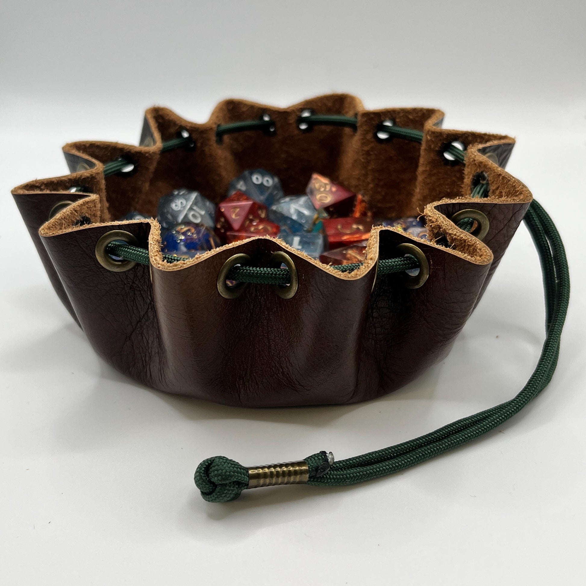Handmade Mini Dice Bag | Upcycled Italian Leather D&D Pouch