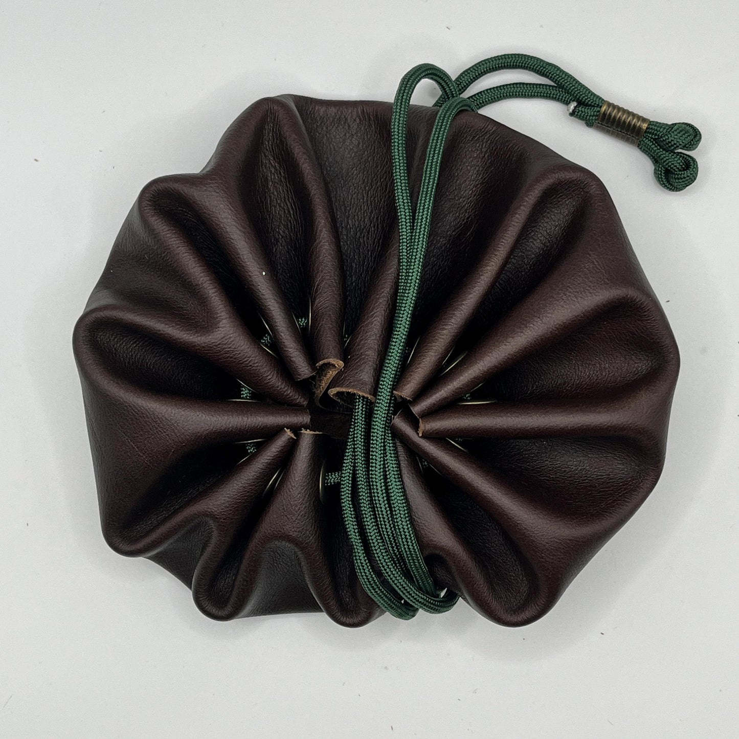Handmade "Produce Section" Leather Dice Bag-Tray Combo | Food-Inspired Upcycled Italian Leather TTRPG Pouch