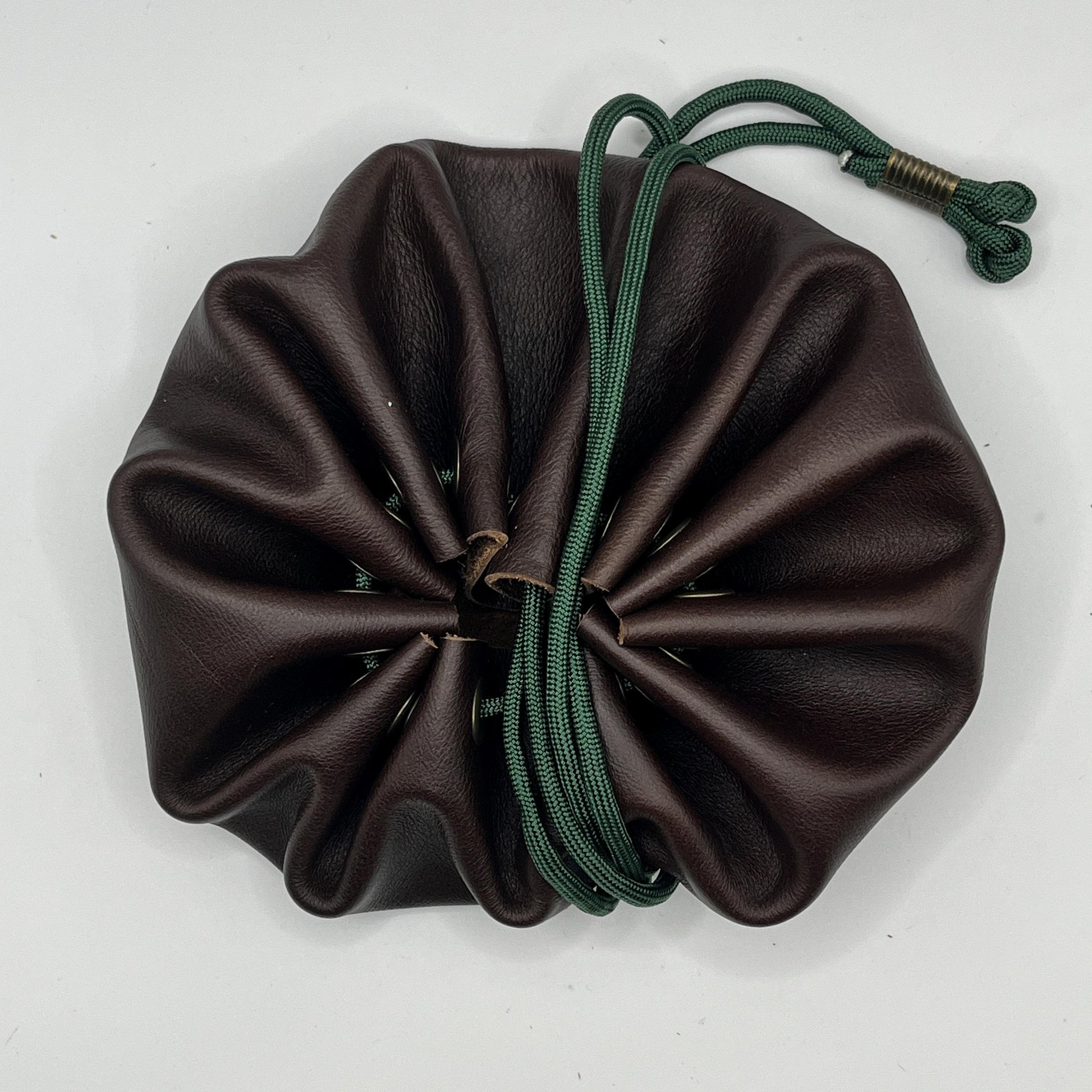 Handmade "Produce Section" Leather Dice Bag-Tray Combo | Food-Inspired Upcycled Italian Leather TTRPG Pouch