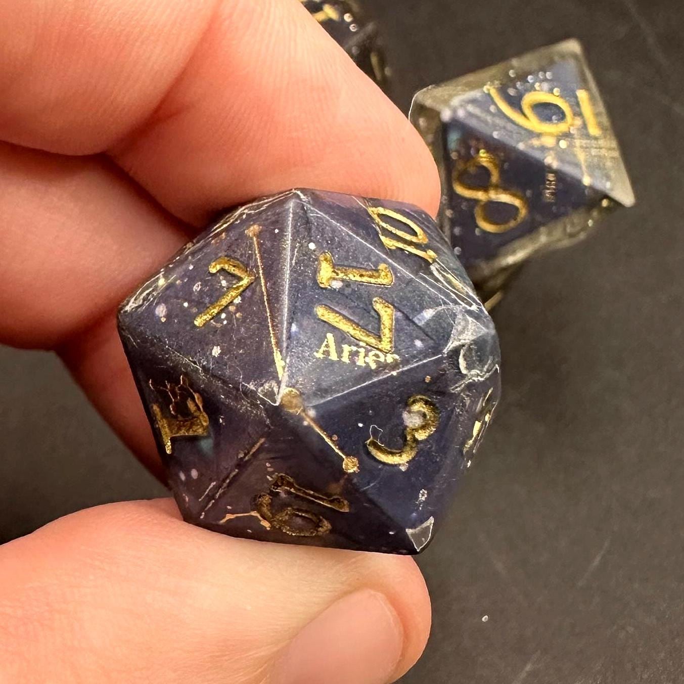 Astrology Constellation Dice Set, Zodiac Celestial RPG DnD Polyhedral Galaxy