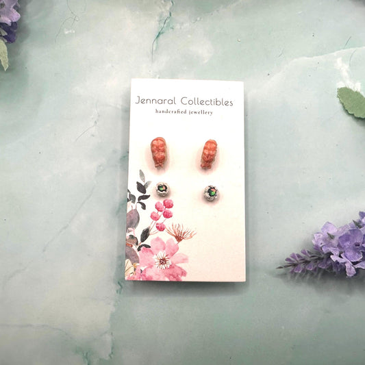 Sushi inspired Stud Earrings Set