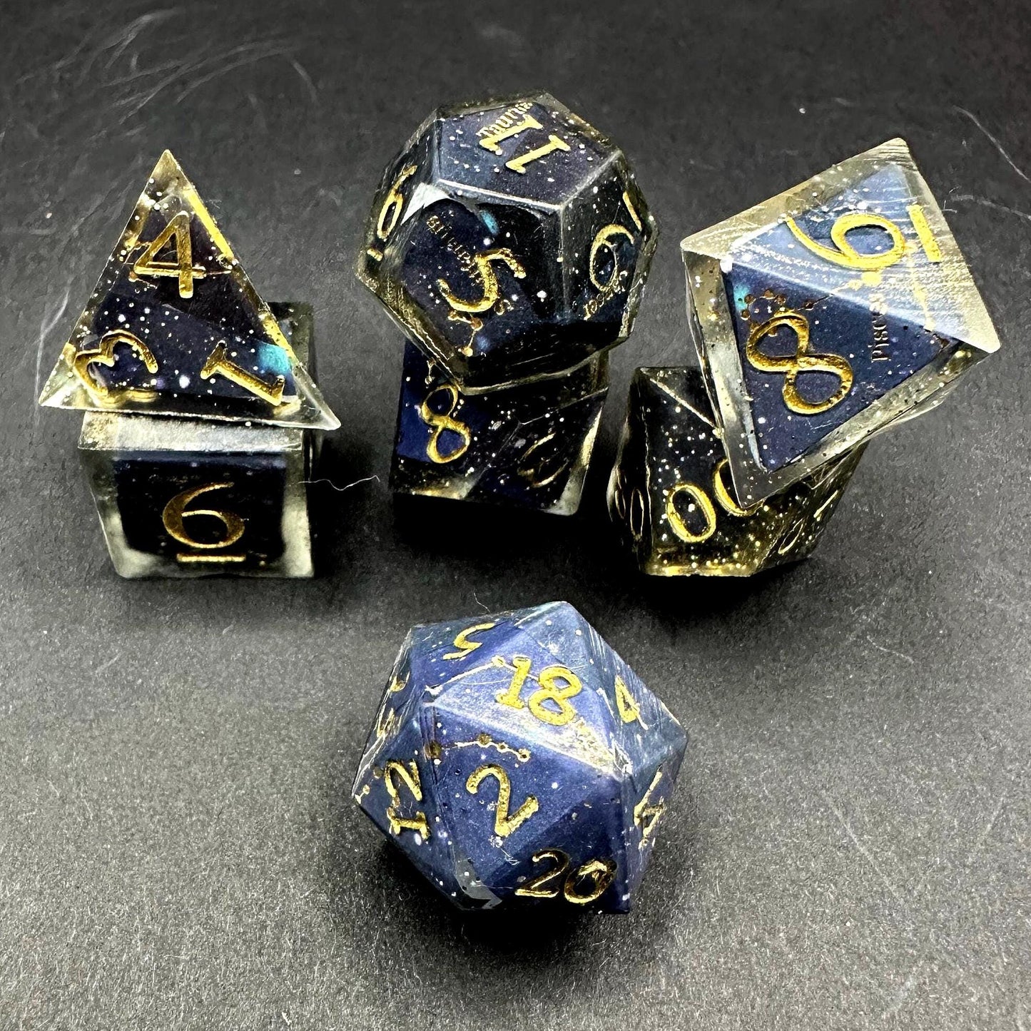 Astrology Constellation Dice Set, Zodiac Celestial RPG DnD Polyhedral Galaxy