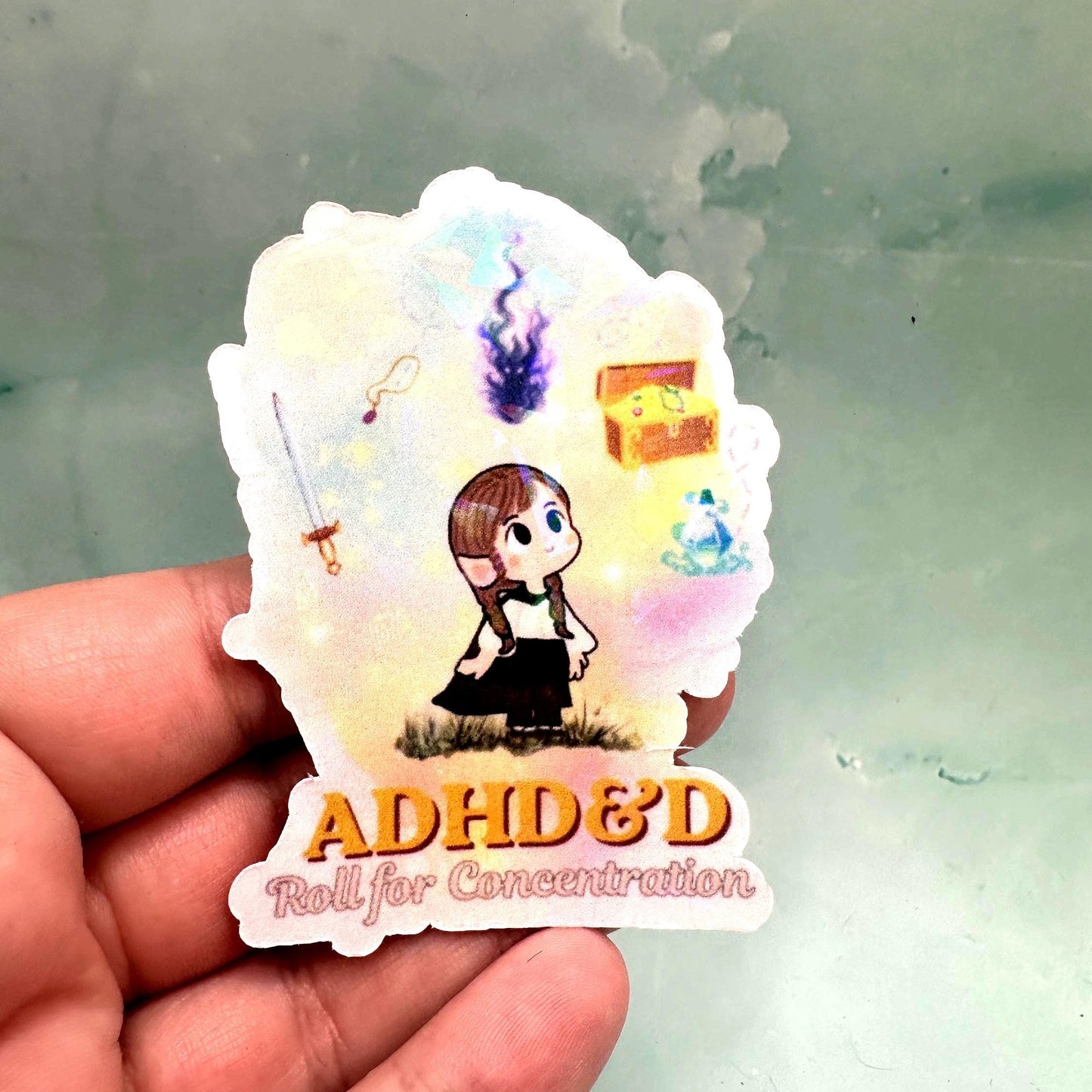 ADHD&D Roll for Concentration Funny Sticker