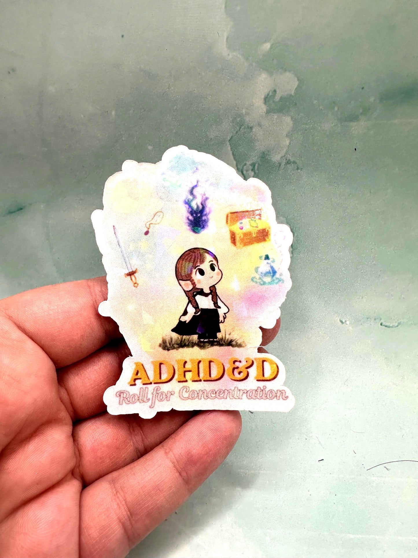 ADHD&D Roll for Concentration Funny Sticker