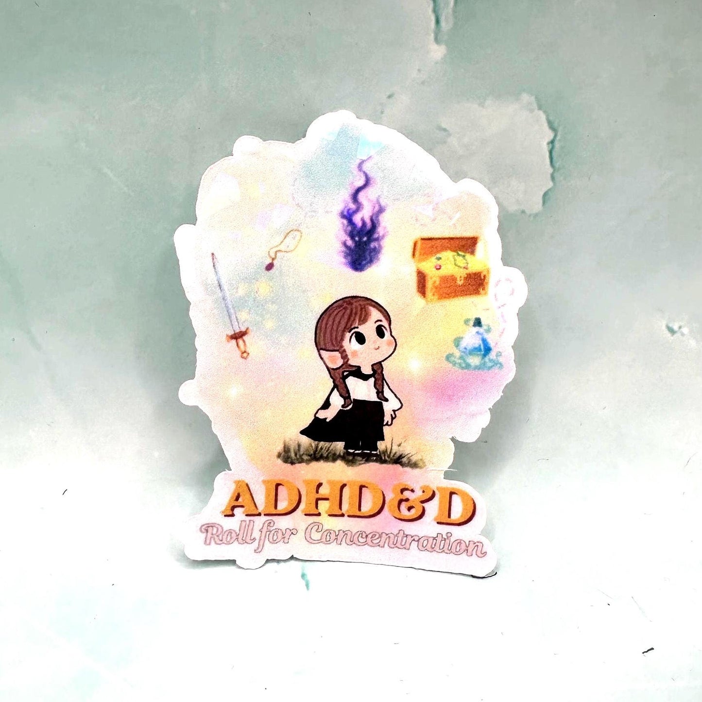 ADHD&D Roll for Concentration Funny Sticker