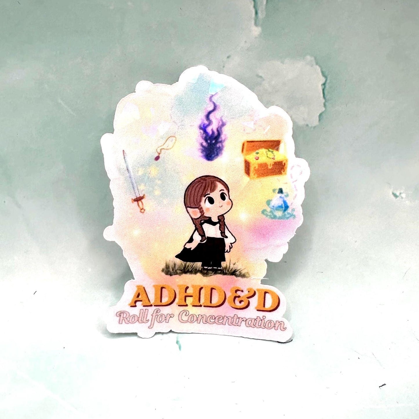ADHD&D Roll for Concentration Funny Sticker