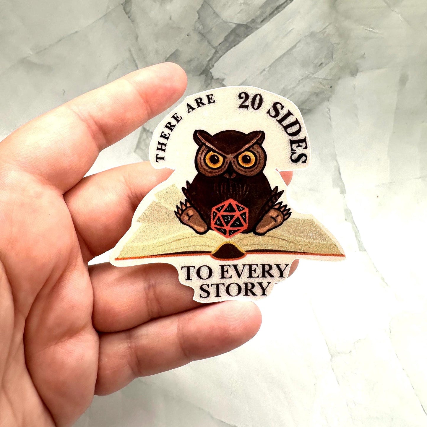 20 Sides to Every Story D&D Sticker
