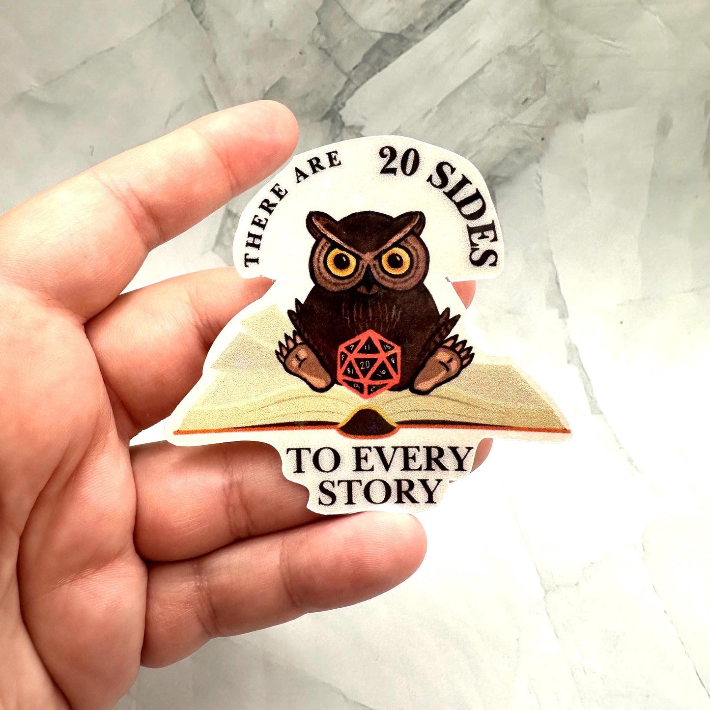 20 Sides to Every Story D&D Sticker