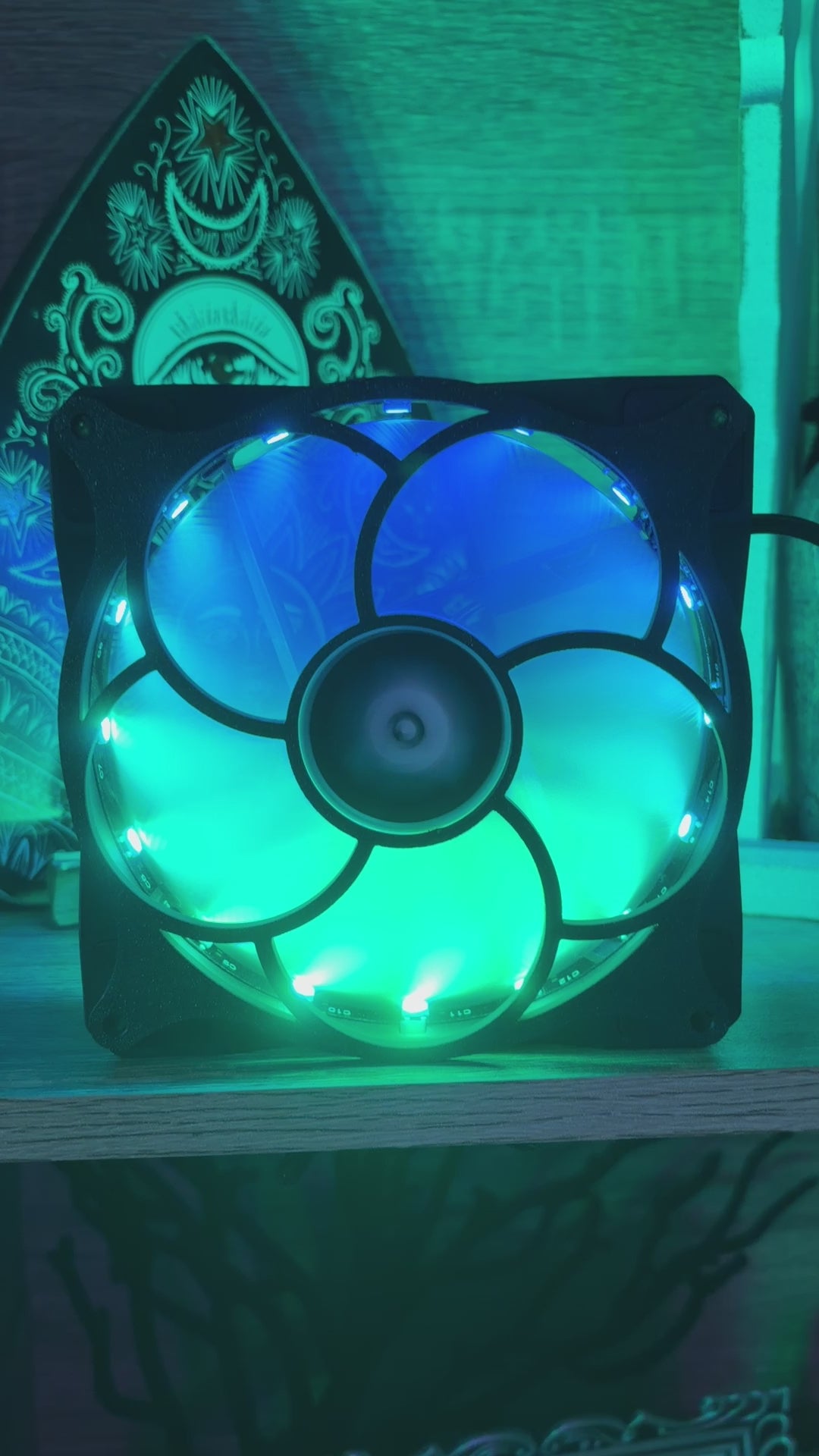 This minimalist flower-shaped custom PC fan grill enhances both the cooling efficiency and aesthetic of your gaming setup. Compatible with most standard PC fans, its a unique, functional piece for gamers.