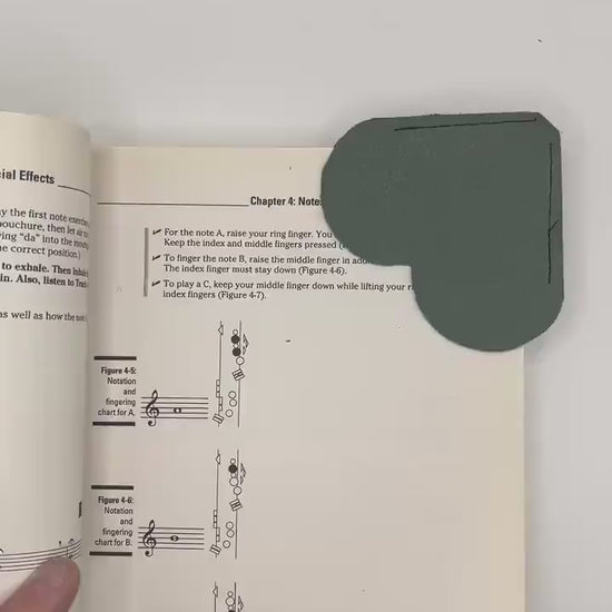 Heart Bookmark | Upcycled Italian Leather Page Marker