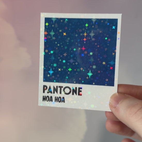Twilight-inspired paint sample sticker styled like a paint store color card, available with “Hoa Hoa” or “Skin of a Killer” vampire-themed text.