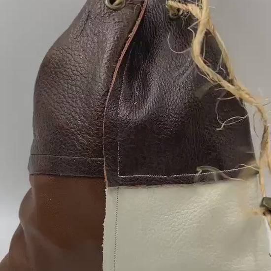 Patched Leather Dice Bag | Handmade RPG Dice Pouch