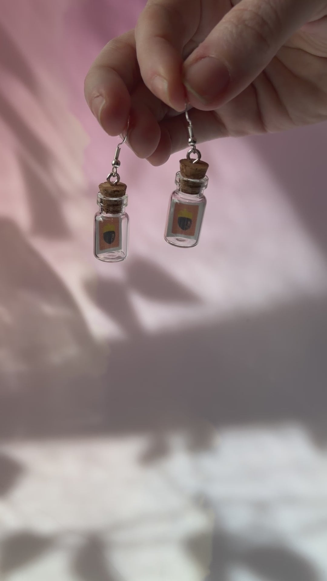 Animal crossing new horizons mini message in a bottle earrings with sterling silver hooks. 