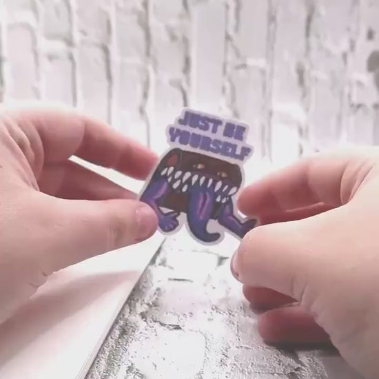 Mimic Holographic Sticker: "Just Be Yourself" D&D Gift